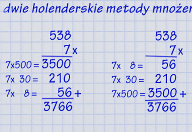 Lekcja matematyki po holendersku