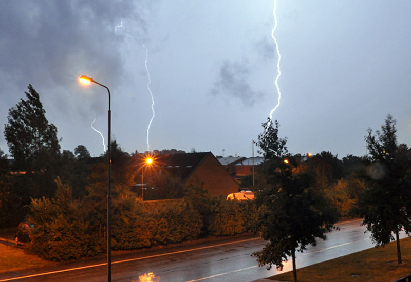 Pioruny biją w olchy