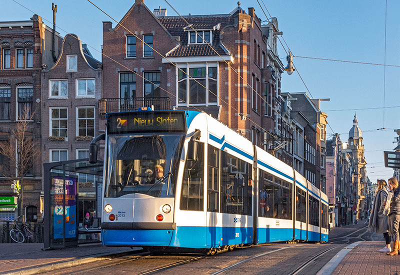 Przejażdżka tramwajem po Amsterdamie