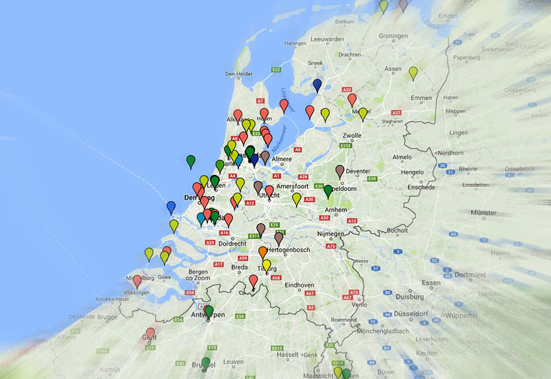 Turystyczna mapa Holandii