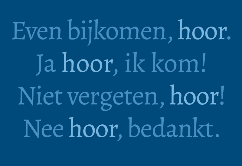 Używanie słówka "hoor" w języku holenderskim