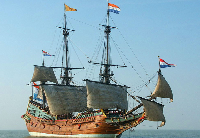 Żaglowiec kompanii VOC z XVII wieku